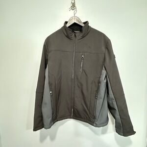 Tumi Men's Softshell Jacket Dark Gray Full Zip Pockets Size Large